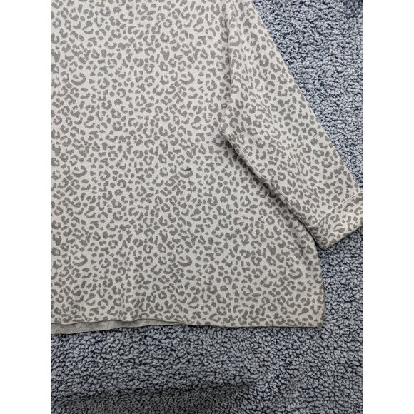 Cynthia Rowley Animal Print Sweater Size 2X Knit 3/4 Sleeve Soft Cozy Plus Gray - Picture 7 of 12
